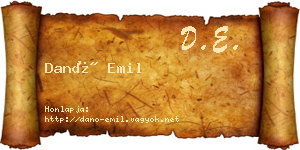 Danó Emil névjegykártya