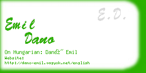 emil dano business card